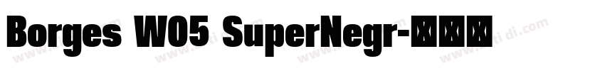 Borges W05 SuperNegr字体转换 Borges W05 SuperNegr字体转换